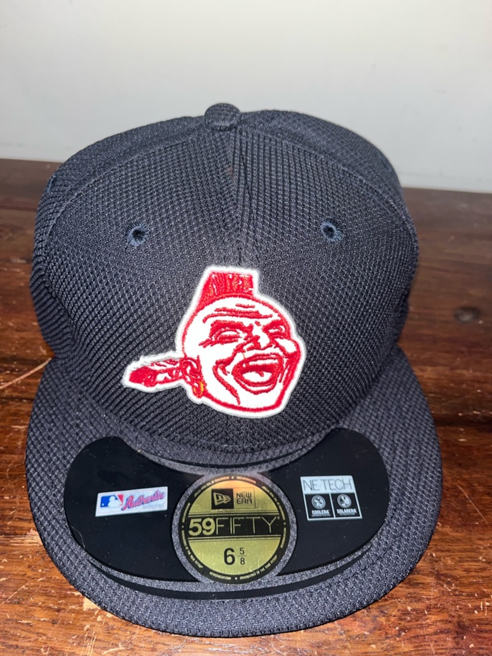 Atlanta Braves 2013 Junior Black Scream Brave 6 5/8 Fitted Baseball cap hat B